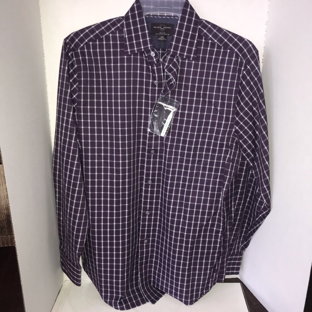 Black Brown 1826 button down, size medium. Purple